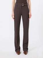 max mara slim-fit stretch viscose trousers for women