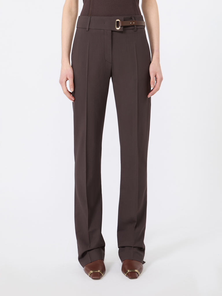 max mara slim-fit stretch viscose trousers