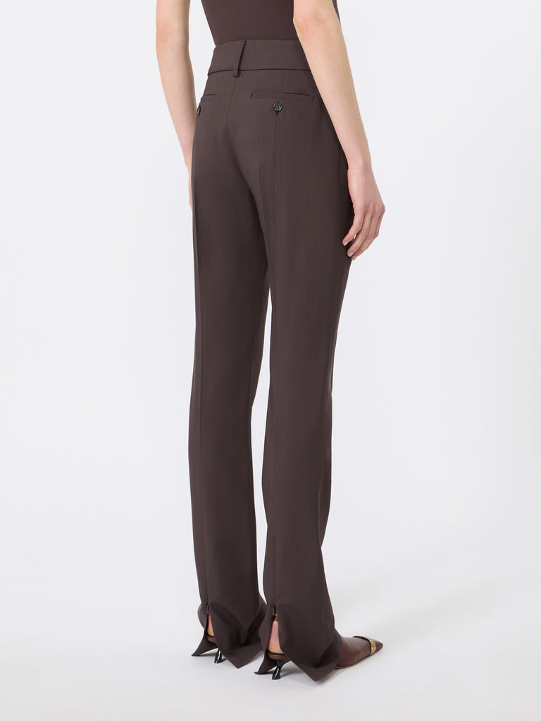 max mara slim-fit stretch viscose trousers