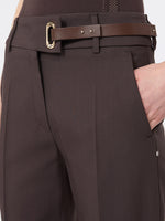 max mara slim-fit stretch viscose trousers for women