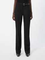 max mara slim-fit stretch viscose trousers for women