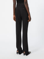 max mara slim-fit stretch viscose trousers for women