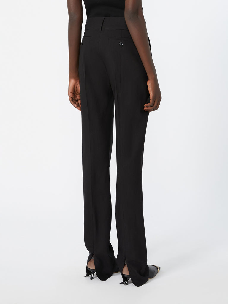 max mara slim-fit stretch viscose trousers
