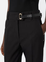 max mara slim-fit stretch viscose trousers for women