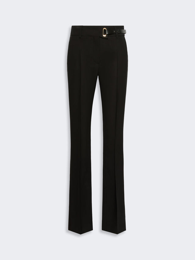 max mara slim-fit stretch viscose trousers for women