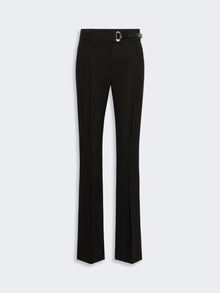 Slim-Fit Stretch Viscose Trousers for Women - Black - Max Mara UAE