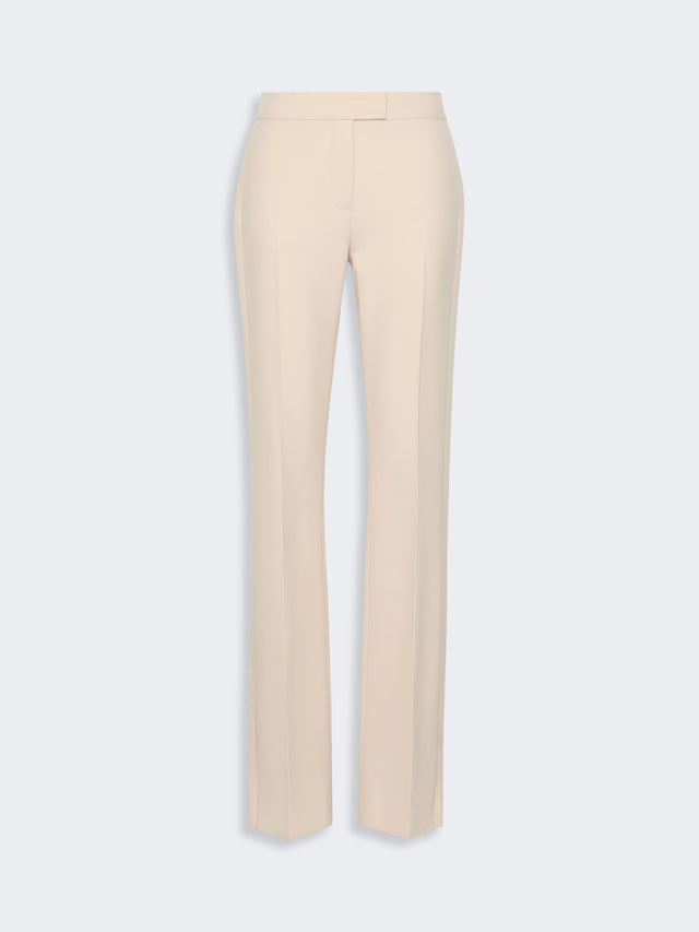 max mara double technical wool slim flared trousers for women