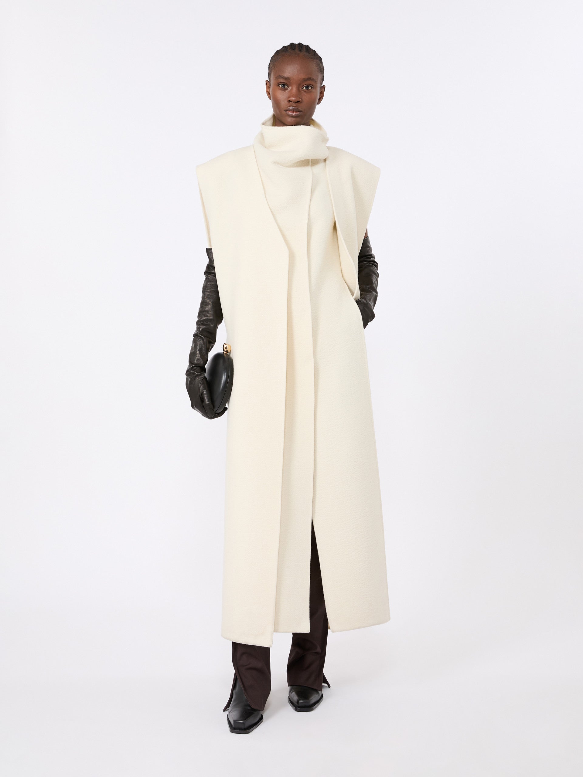 max mara gabardine low-rise slim flared trousers for women