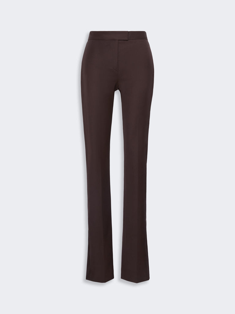 max mara gabardine low-rise slim flared trousers