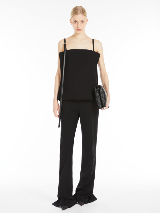 Viscose Crop Top - Runway for Women - Black - Max Mara UAE