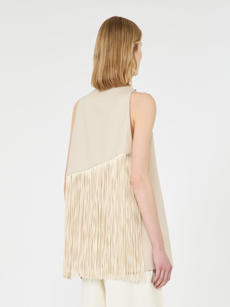 max mara fringed cotton top