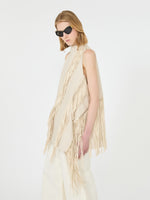 max mara fringed cotton top for women
