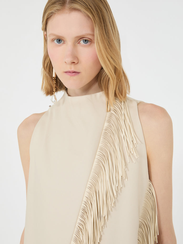 max mara fringed cotton top