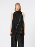 max mara fringed cotton top for women