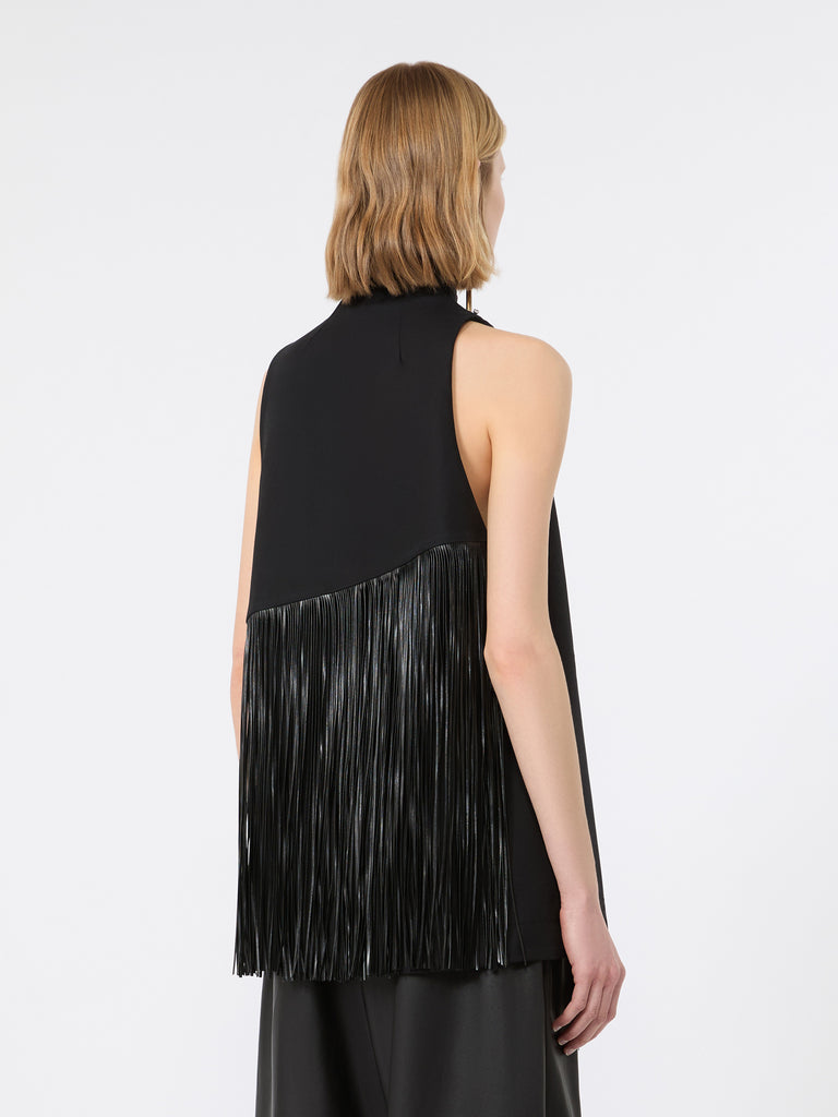 max mara fringed cotton top