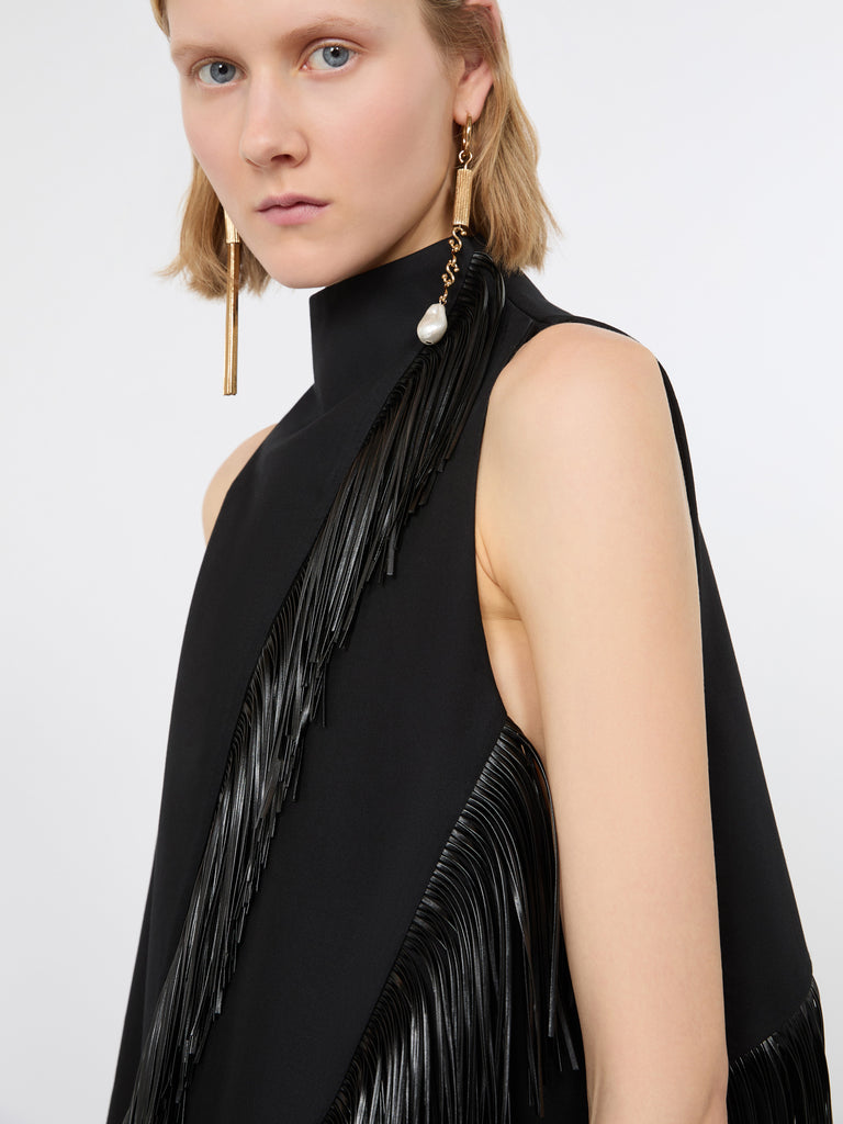 max mara fringed cotton top