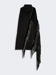 Fringed Cotton Top for Women - Black - Max Mara UAE