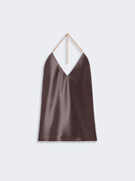 max mara straight-fit shiny satin top for women
