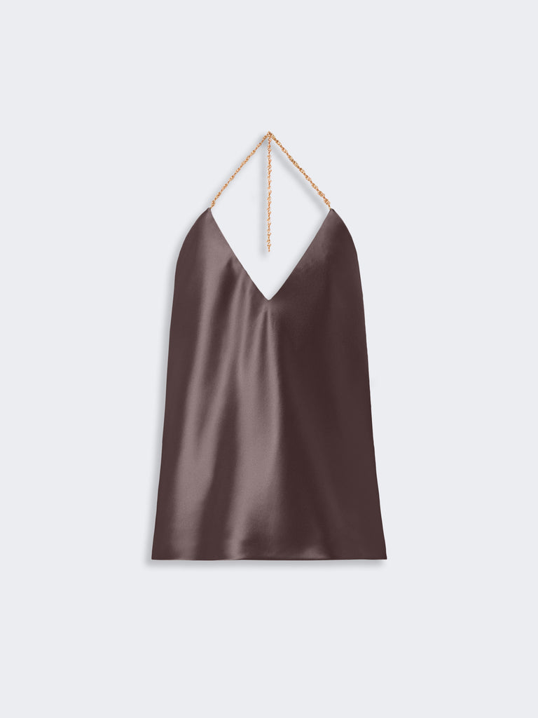 max mara straight-fit shiny satin top