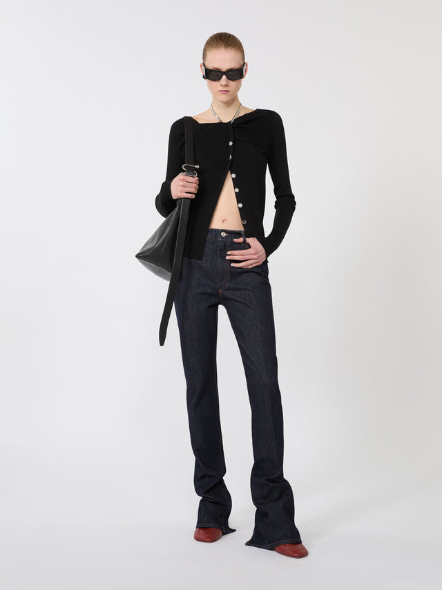 max mara slim-fit jeans with flared hems for women