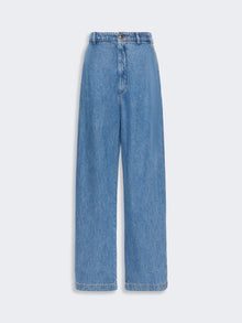 Oversized Tencel Jeans for Women - Midnightblue - Max Mara UAE