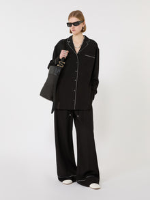 Satin Overshirt for Women - Black - Max Mara UAE