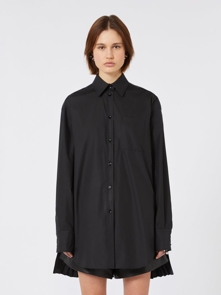 max mara overshirt with plissé-pleated detail
