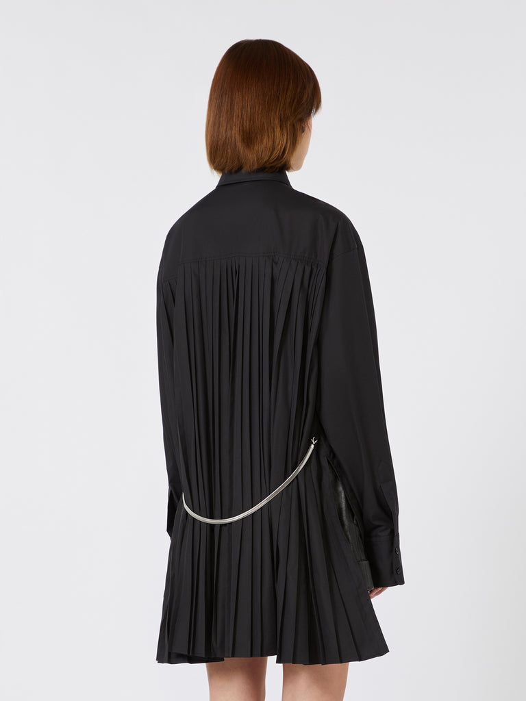 max mara overshirt with plissé-pleated detail