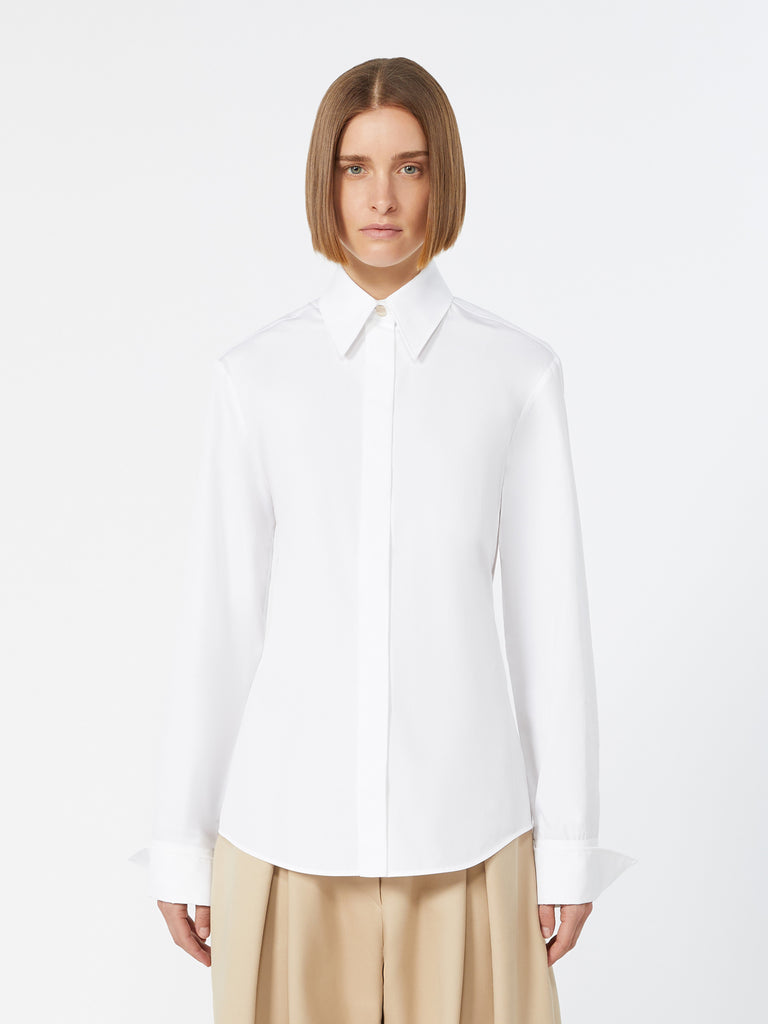 max mara poplin fitted-waist shirt