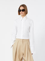max mara poplin fitted-waist shirt for women