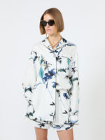 max mara long printed silk shirt for women