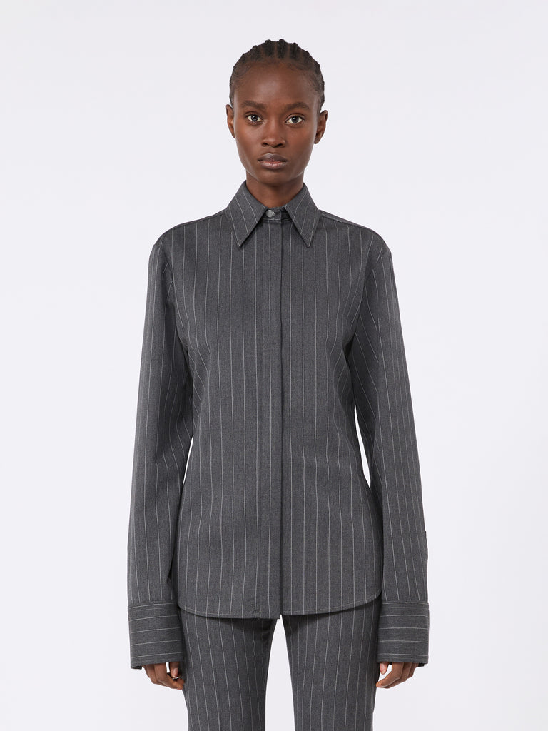 max mara slim wool shirt