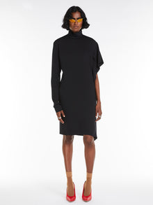 Asymmetrical stretch georgette dress