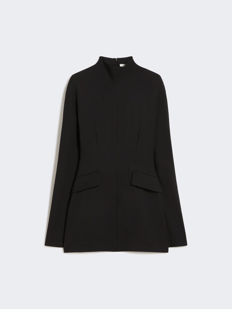 max mara short, contoured gabardine dress