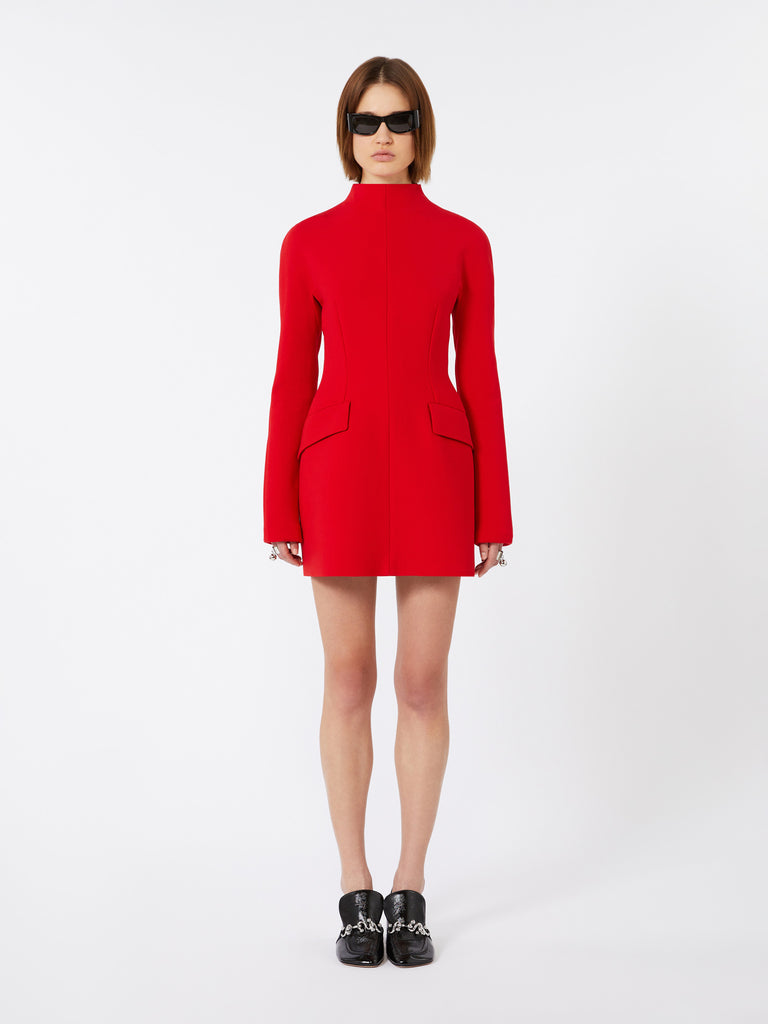 max mara short, contoured gabardine dress