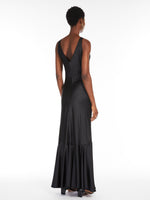 Long Satin Dress for Women - Black - Max Mara UAE