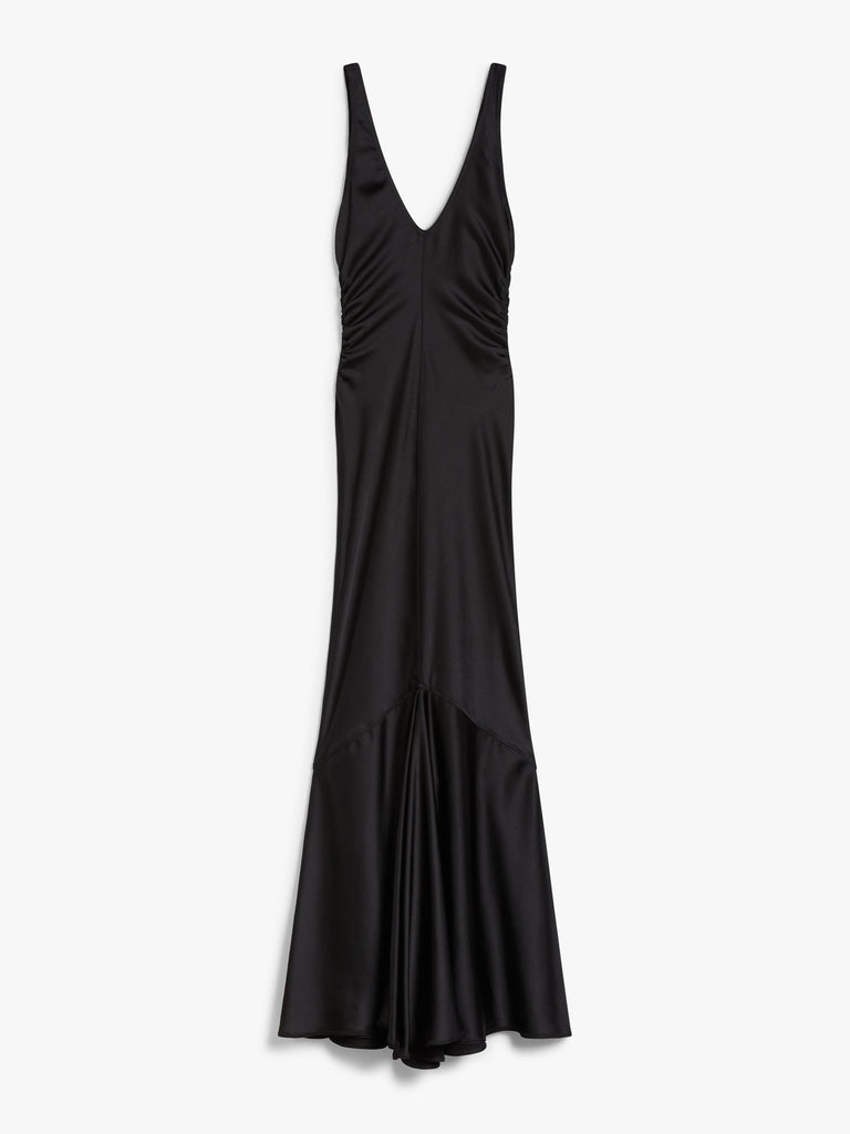 max mara long satin dress