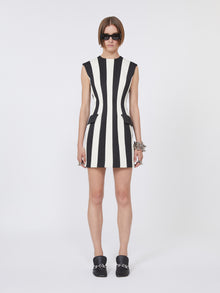 Hourglass-Silhouette Twill Dress for Women - Black - Max Mara UAE
