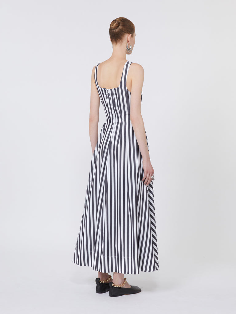 max mara long cotton poplin dress