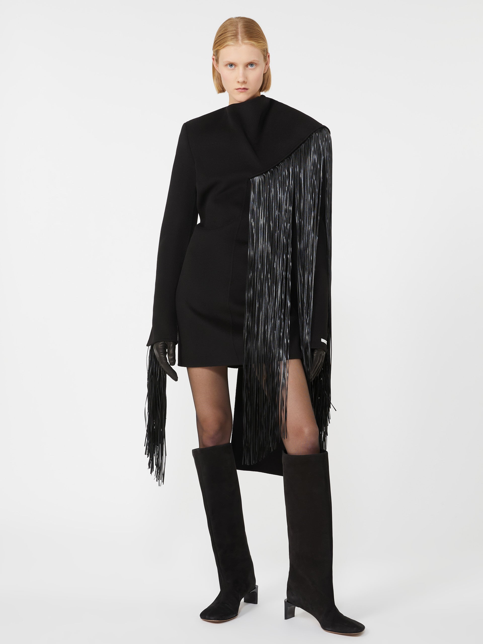 Fringed Mini Dress - Runway for Women - Black - Max Mara UAE