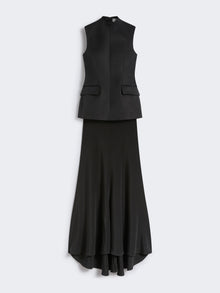 Long Bi-Material Dress for Women - Black - Max Mara UAE
