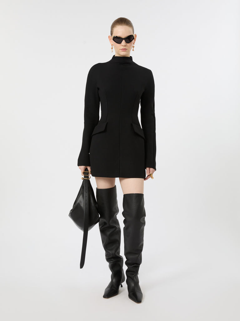 max mara short stretch wool-blend hourglass dress