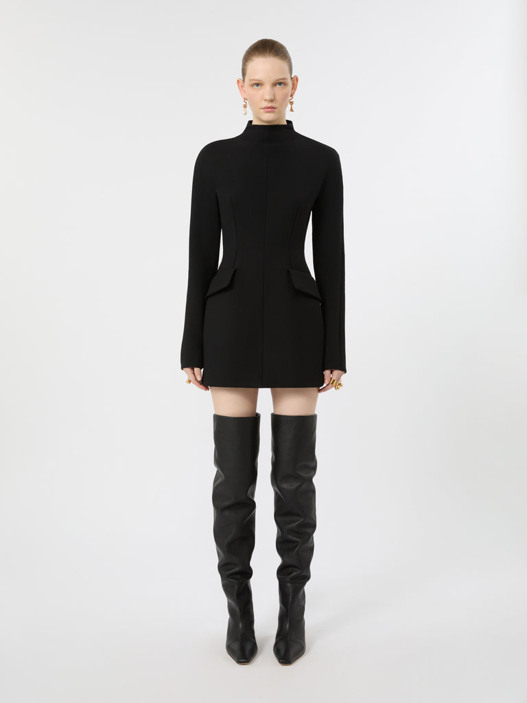 max mara short stretch wool-blend hourglass dress