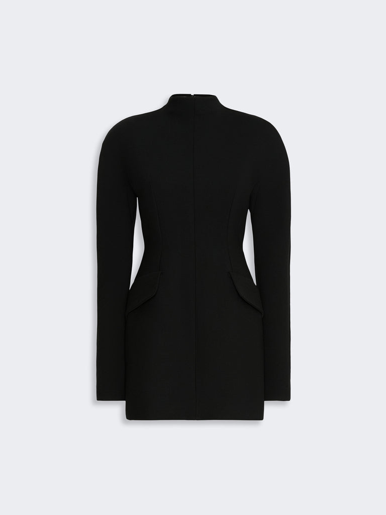 max mara short stretch wool-blend hourglass dress