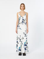 Slim-Fit Long Satin Dress for Women - White - Max Mara UAE