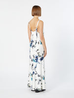 Slim-Fit Long Satin Dress for Women - White - Max Mara UAE