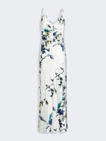 Slim-Fit Long Satin Dress for Women - White - Max Mara UAE