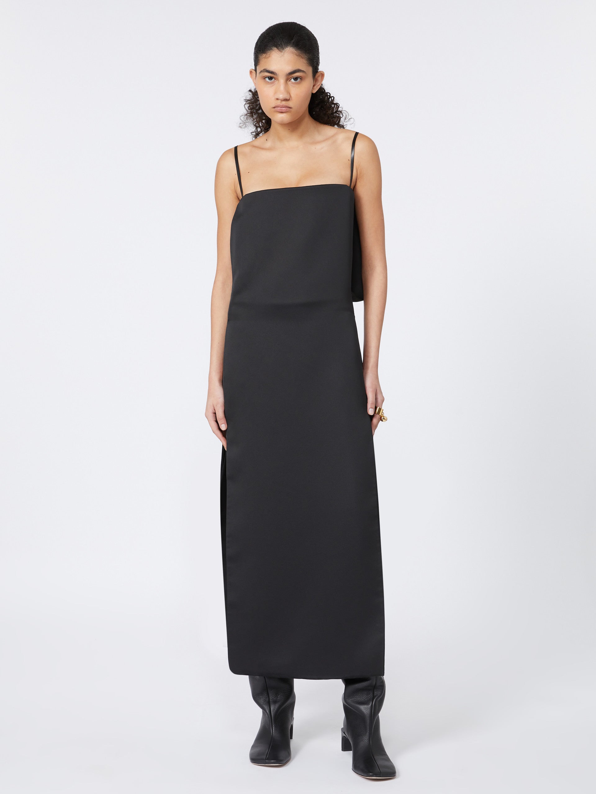 Long Dress With Thin Shoulder Straps - Runway for Women - Black - Max Mara UAE
