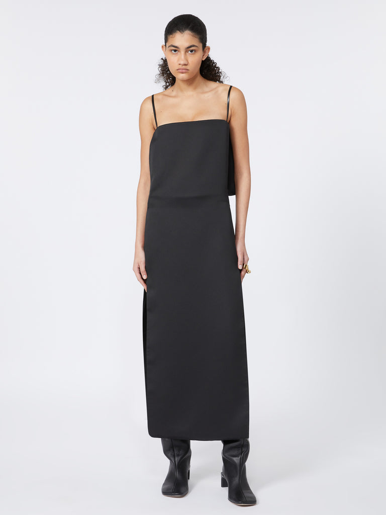 max mara long dress with thin shoulder straps - runway
