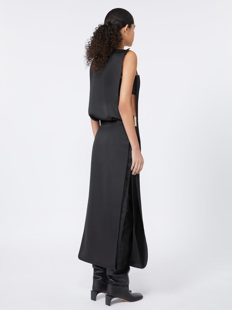 max mara long dress with thin shoulder straps - runway